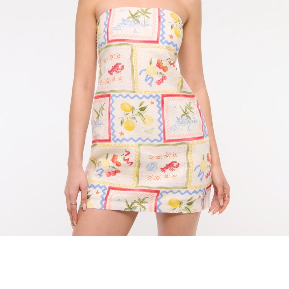 Abercrombie Colorful Strapless Patchwork Romper (with straps!)